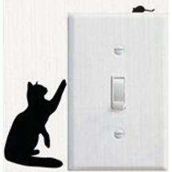 GoedeDoelen.Shop | Schakelaar sticker Sitting Cat | Katten Sticker | Dierenwelzijn | Auto Sticker | Scooter Sticker | Laptop Sticker | Koelkaast Sticker | Wand Sticker | Wellness-House
